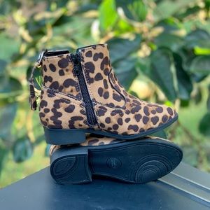 Girls Leopard Ankle Boot Children Shoes New